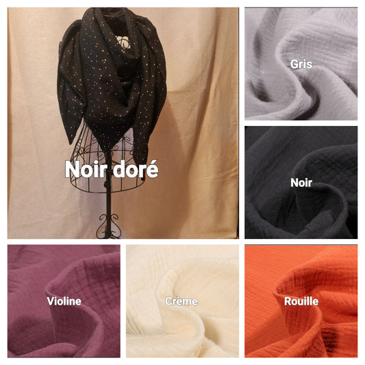 Chèche double gaze XXL