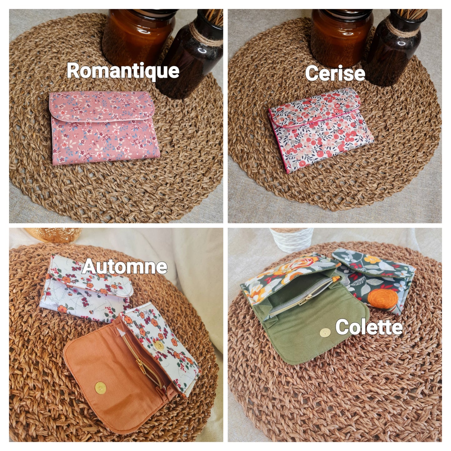 Porte monnaie/cartes tissus